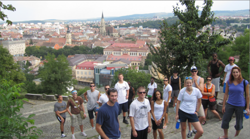 2009 Tour Team B poses in Cluj-Napoca, Romania